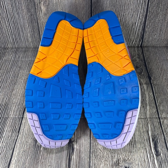 NIKE Air Max 1 White/Alchemy Pink/Photo Blue/Lilac WMNS 12 Mens 10.5 HF5071-100 - Picture 2 of 9